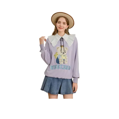 JORYAweekend Толстовка Женская Лотосовый корень Фиолетовый