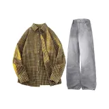 Yellow Shirt + Gray Jeans  
Желтая рубашка + серые джинсы