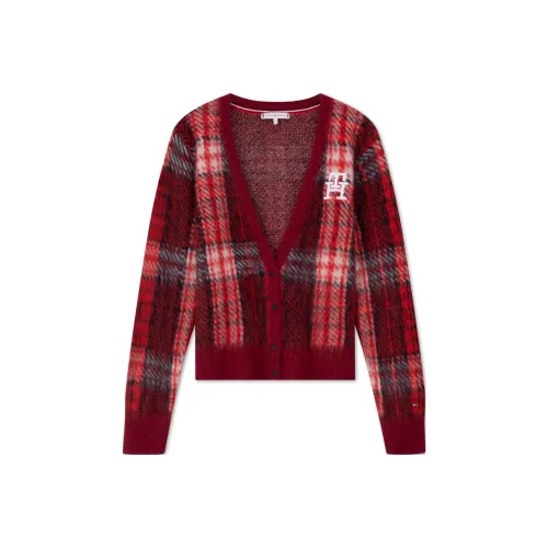 Tommy Hilfiger Кардиган Женский Красный Клетка