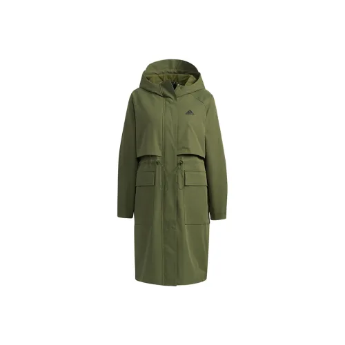 Adidas Tech JKT Длинная куртка женская армейский зеленый