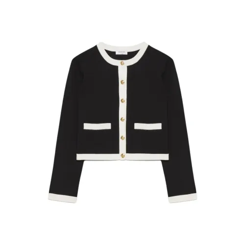 ARITZIA FW24 BABATON Approach Кардиган Трикотаж Женский Черный Светлая береза Черная Светлая береза Цвет