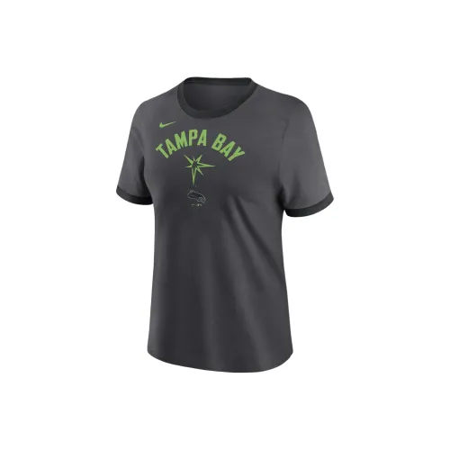 nike T-рубашка Женская Черная Tampa Bay Rays