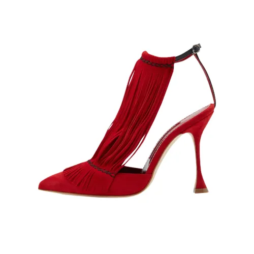 MANOLO BLAHNIK Fiki Узкий каблук Высокие каблуки 10,5 см Женские Красный