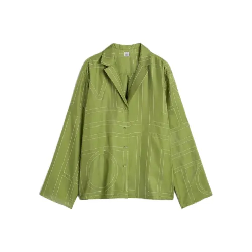 TOTEME Рубашка Женская Лавровый Лист Зеленый