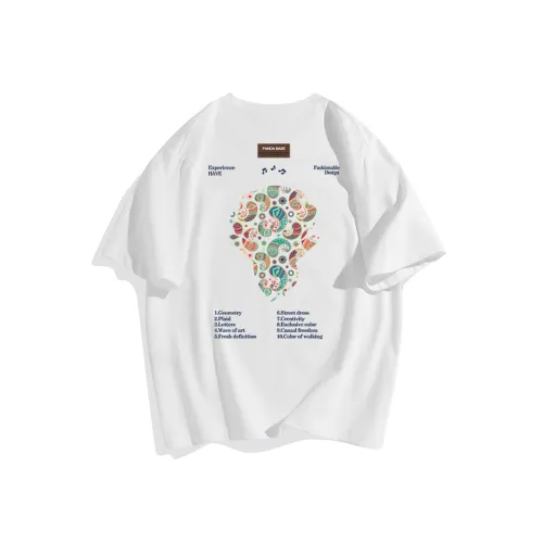 PANDA BASE 2024 Весна Короткий рукав Т-рубашка Топ Женские Однотонный