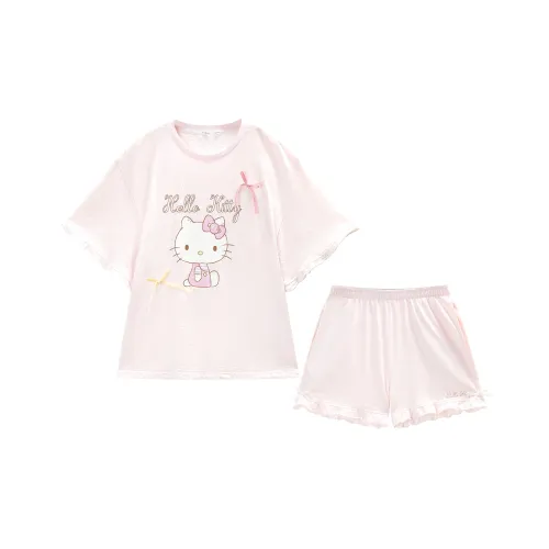 GUKOO x Hello Kitty Sanrio Series Пижамный комплект для женщин балетный розовый