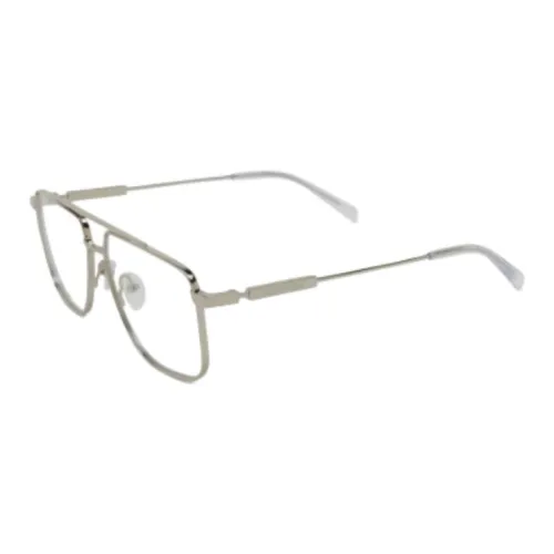Alexander McQueen Металл Aviator Оправы для очков Мужской Серебряный