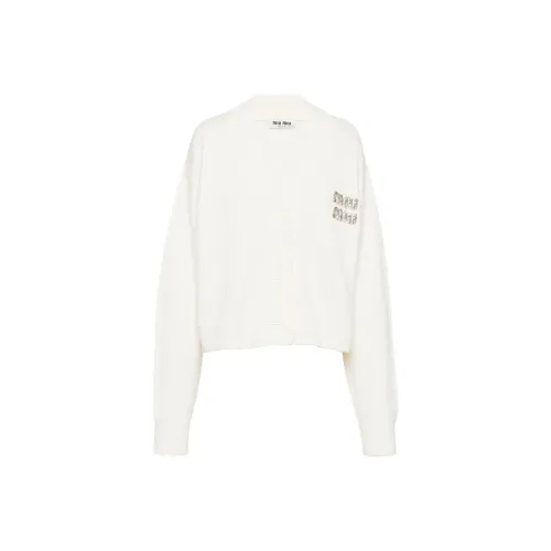 MIU MIU SS23 Трикотаж Женский Кремовый Белый