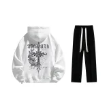 Set (White Standard Edition + Black Casual Pants)  
Комплект (Белый Стандартный Выпуск + Черные Повседневные Штаны)