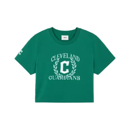 MLB Base Logo Cleveland Guardians T-Shirt Женская Зеленая