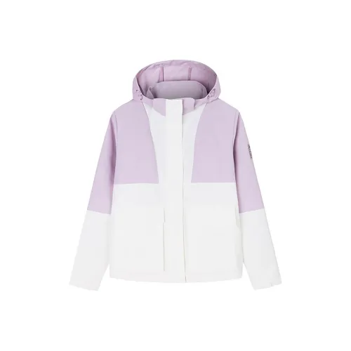 ANTA Куртки Пальто Женские Папирус Белый Ротанг Цветочный Дизайн Фиолетовый