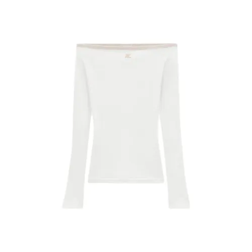 COURREGES SS24 Расклешенный рукав T Рубашка Женская Белая Heritage Heritage Белый