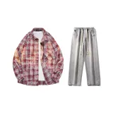 Set (Red Tops + Light Blue Jeans)  
Комплект (Красные топы + Светло-синие джинсы)