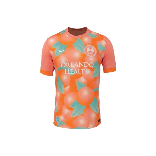 Nike Dri FitNWSL Orlando Pride FC 2025 Stadium Домашний Футбол Джерси Мужской Темно-красный Bliss Orange Horizon