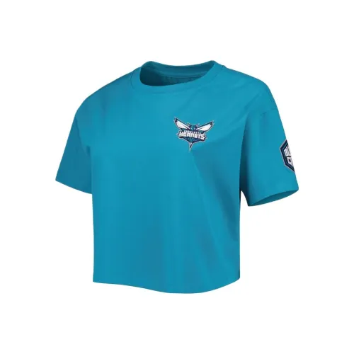 NBA Charlotte Hornets Рукав с спущенным плечом T-рубашка Женская Синяя Зеленая