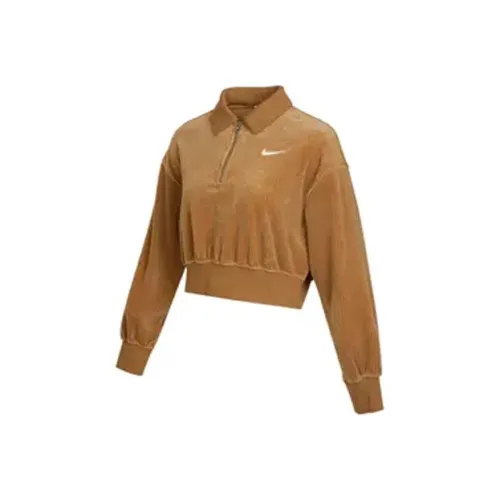 NIKE Коричневые Женские Свитшоты