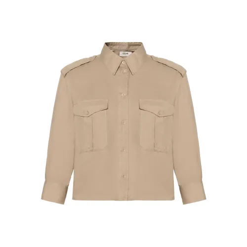 CELINE Коричневые Женские Рубашки