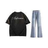 Одежда Набор (Черный + Светло-синий)