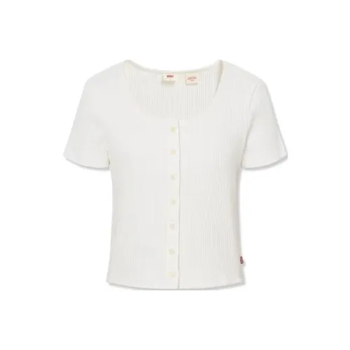 Levi's Стандартная T-рубашка Женская Экрю