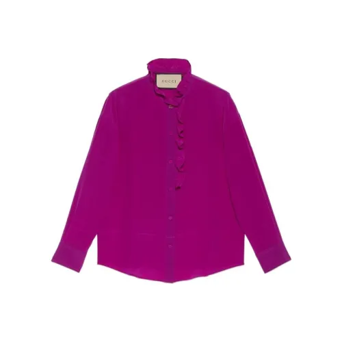 GUCCI Фиолетовые Женские Рубашки