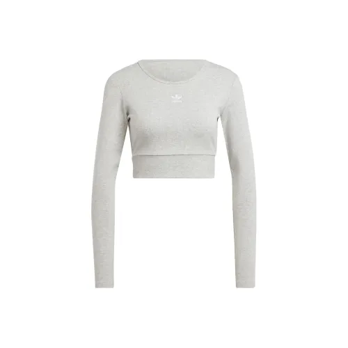 Adidas Originals Комплект с короткими рукавами T-рубашка женский серый