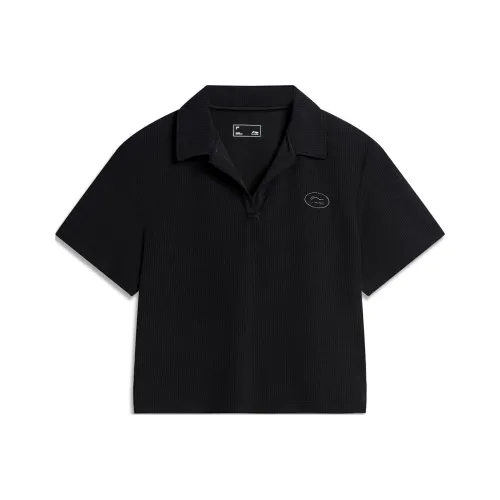 LINING Sports Life Collection Женские Поло Черного цвета