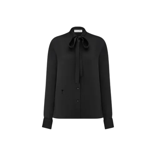 DIOR Ascot Blouse Рубашка Женская Черная