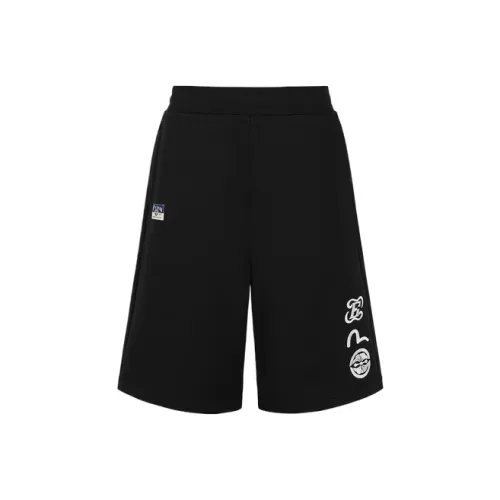 EVISU 2025 Летние Повседневные Шорты Мужские Черные