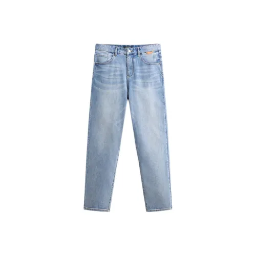 PEACEBIRD MEN Джинсы Мужской Средний Синий Деним 1