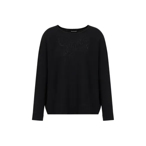 EMPORIO ARMANI Черные Женские Кашемировые Свитеры