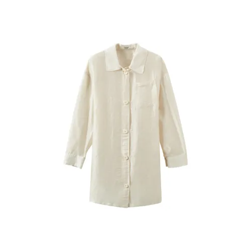 Inman Бежевый цвет цветка груши Женские Рубашки