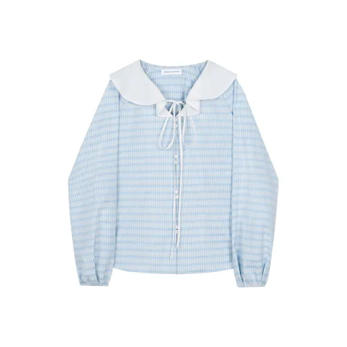 VEGA CHANG SS24 Рубашка Женская Мелово-Ледяной Синий