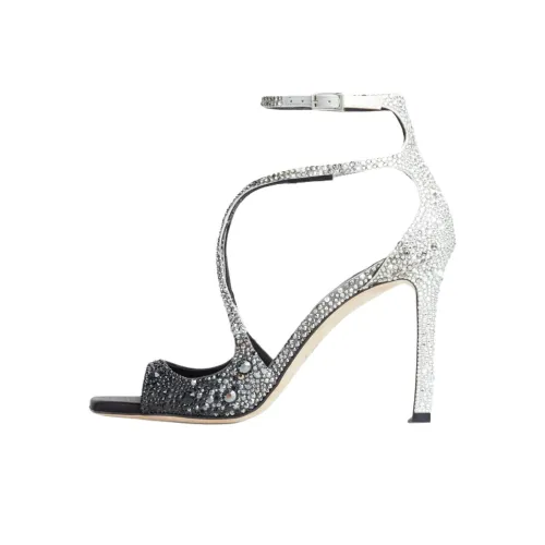 Jimmy Choo Azia One Sandals Strap 9,5cm Women's Black White
