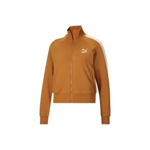 PUMA ICONIC T7 Женская Спортивная Куртка Женская Коричневая