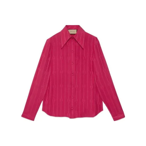 GUCCI Розово-красные Женские Рубашки