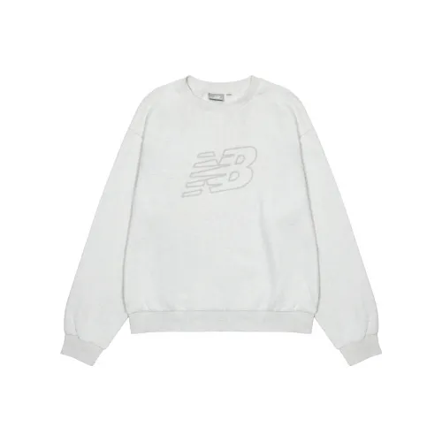 New Balance Толстовка Осенний Зимний Женский Серый