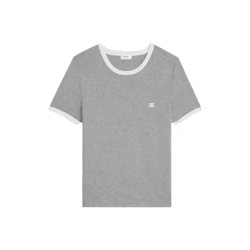 CELINE SS24 T Рубашка Женская Серого цвета