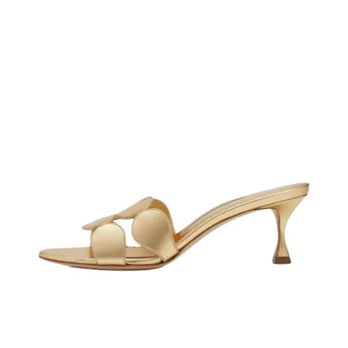 MANOLO BLAHNIK Слипоны 5 см Женские Золотые
