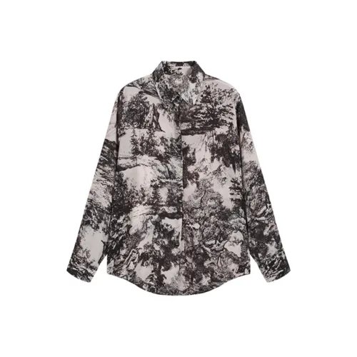 HUASJ Черные Женские Рубашки