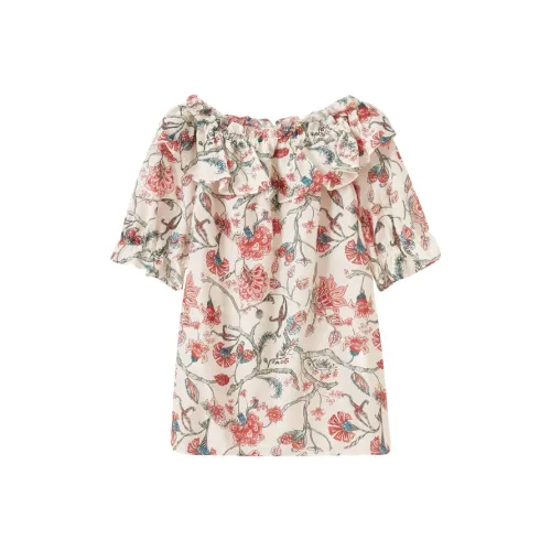 SHUIYUNJIAN Абрикос flower Женские Рубашки
