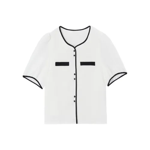 EICHITOO Рубашка Женская Натуральный Белый Trim