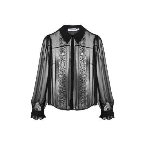 Self Портрет Черные Женские Рубашки