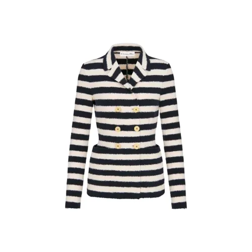 Dior Quarterly New Products Синие с Белым Lettering Женские Куртки