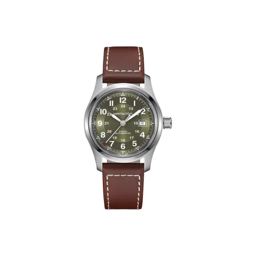 HAMILTON Автоматический Механический Механизм Мужские Часы Khaki Field Series 42 мм Зеленые