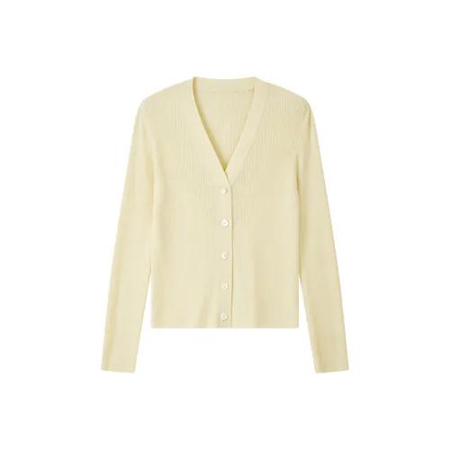 Yu Qianwen Трикотаж Женский Кремовый Желтый