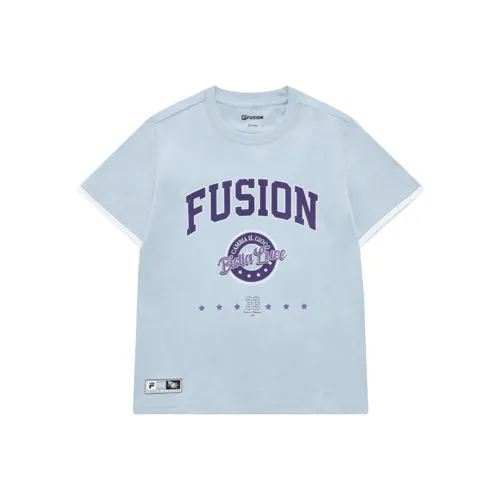 FILA FUSION Комплект с короткими рукавами футболка женский светло-белый синий