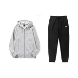 Комплект одежды (Серое пальто + Черные штаны)