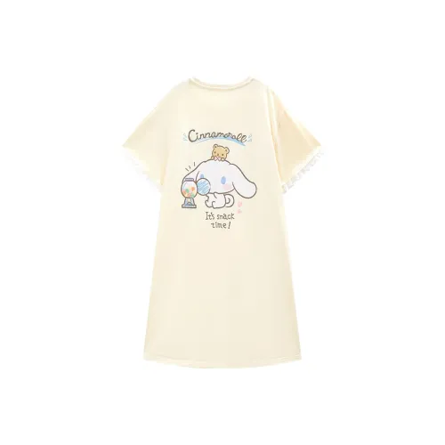 GUKOO x Sanrio Yugui Dog Ночная сорочка Женская Сладкий Желтый