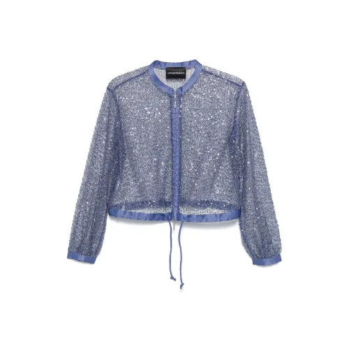 EMPORIO ARMANI FW24 Куртки и пальто Женские Фиолетовый