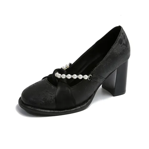 Dawei's House Грубый каблук Туфли Мэри Джейн Женские Набор в подарочной коробке